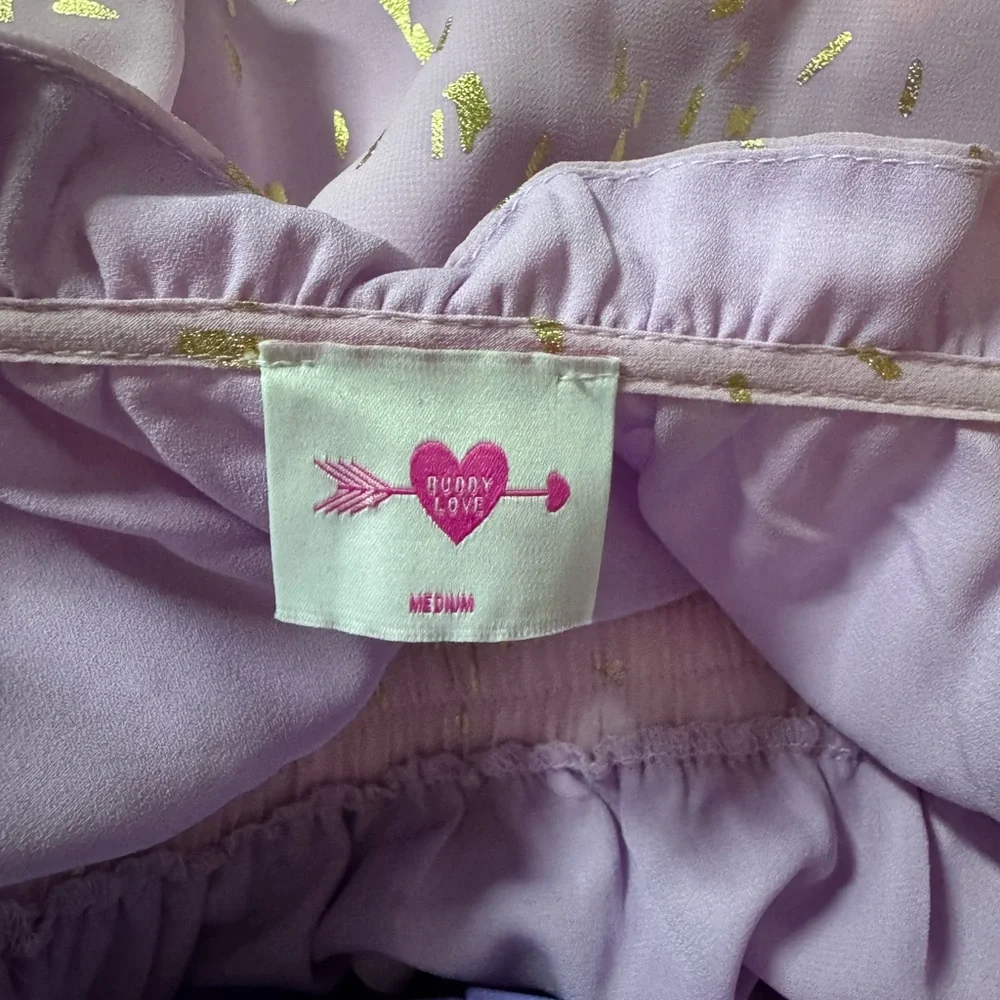Buddy Love Lavender Dress with Gold Details - Picture 4 of 5